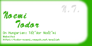 noemi todor business card